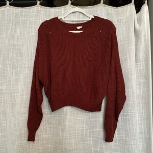Burgundy Red Knitted Sweater
